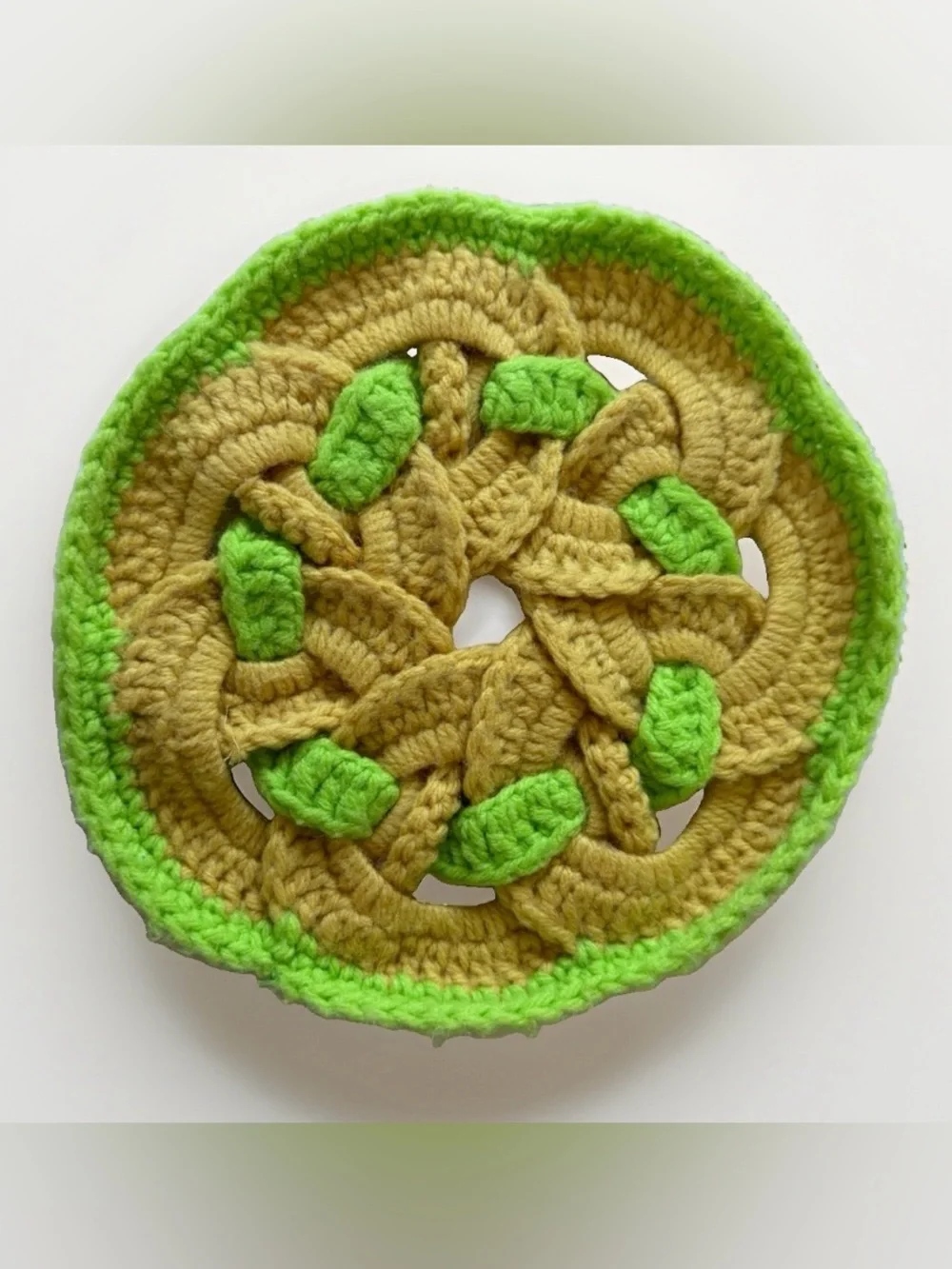 Vintage Handmade Crochet Potholder Hot Pad Trivet Lot of 3 Grandmacore Rainbow